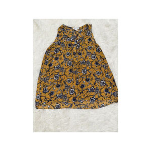 Tabitha Webb Blue/Gold Sleeveless Top - Size Large (EUC)